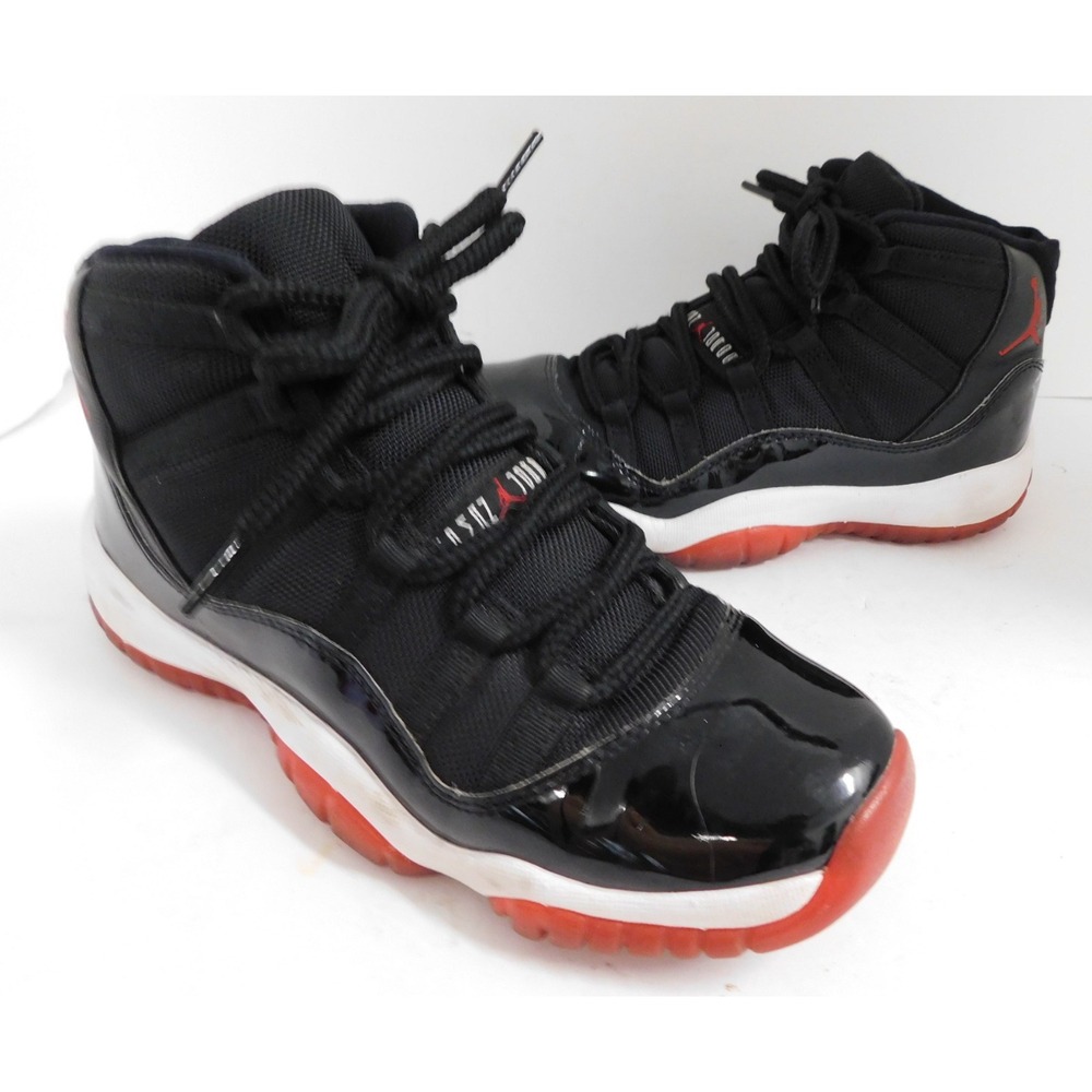 Nike Jordan 11 High Retro Bred 2019 (378038-061) With Replacement Vinyl Size 7Y